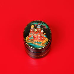 Spilled Blood Church lacquer box St Petersburg decorative souvenir