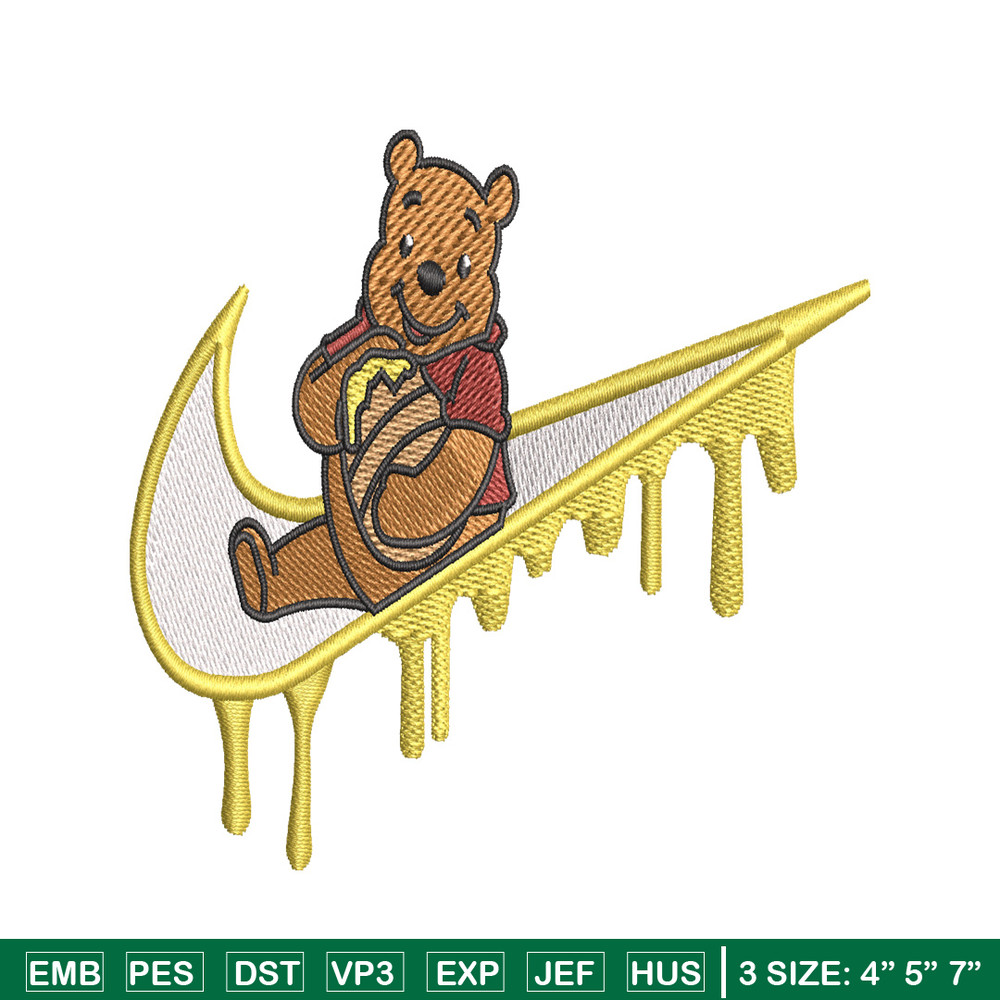 Nike Winnie the Pooh embroidery design, cartoon embroidery, Nike design, embroidery file, logo shirt, Digital download..jpg