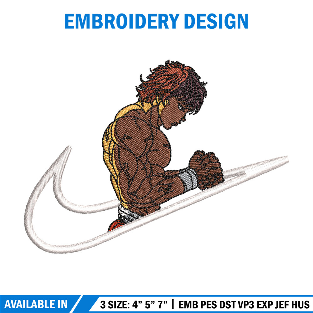 Nike baki embroidery design, Baki embroidery, Nike design, Embroidery shirt, Embroidery file, Digital download.jpg