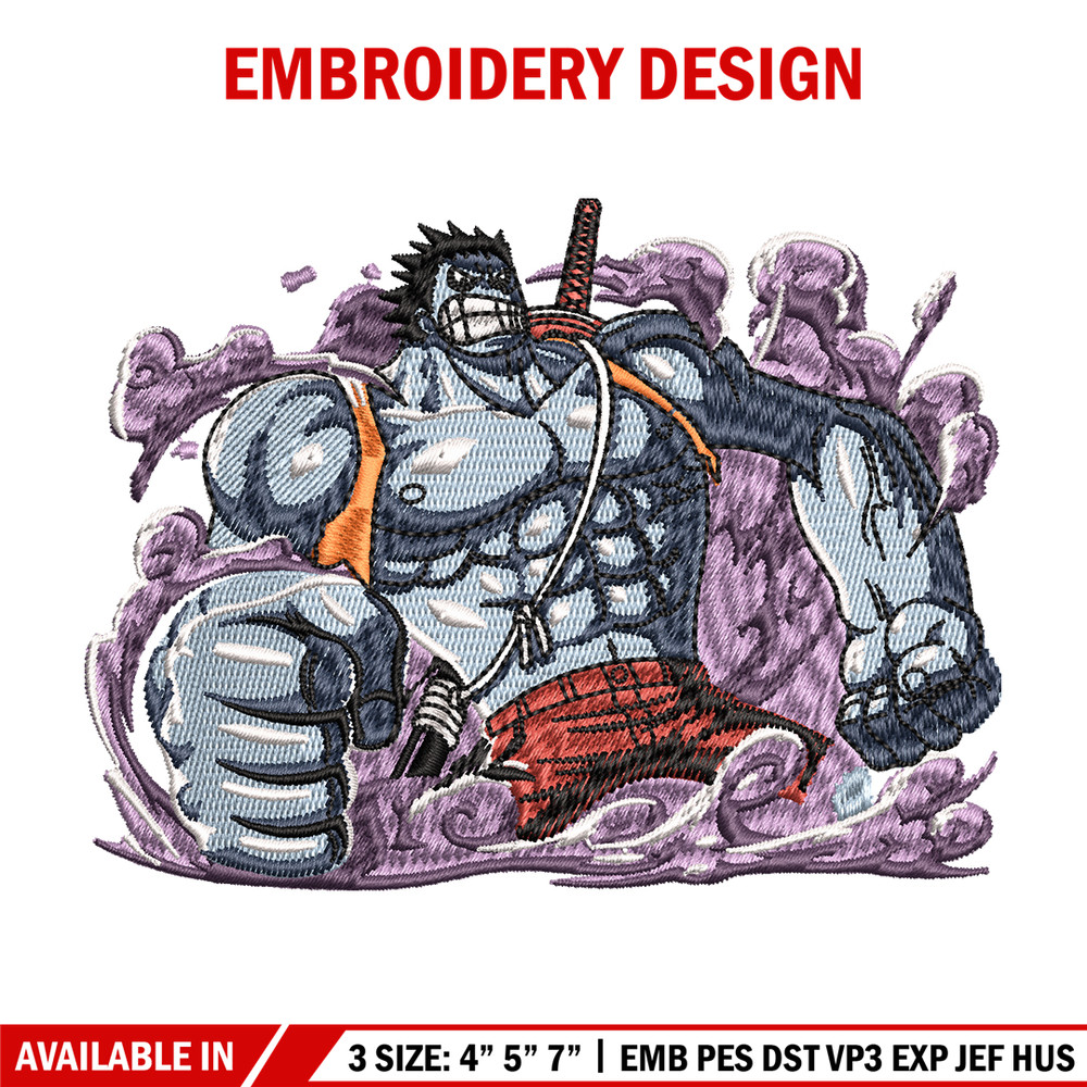 Nightmare Luffy embroidery design, One Piece embroidery, embroidery file, anime design, anime shirt, Digital download.jpg
