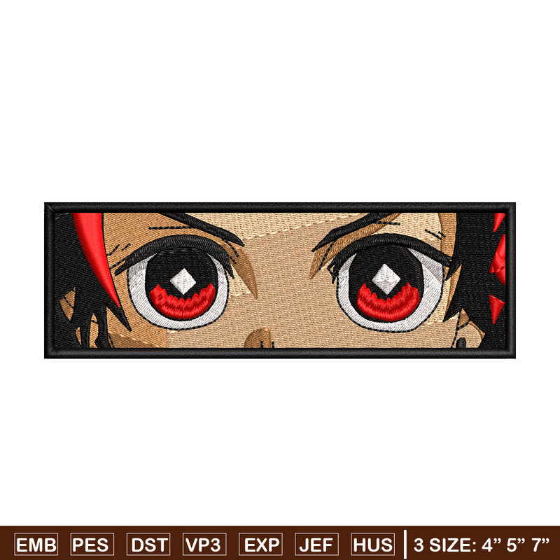 Tanjiro eyes embroidery design, Kimetsu no Yaiba embroidery, Nike design, anime design, anime shirt, Digital download.jpg