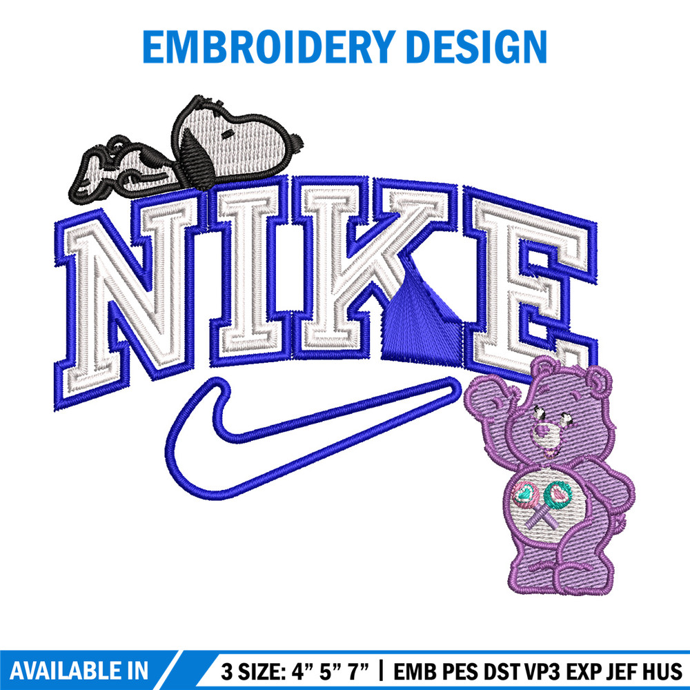 Nike bear dog embroidery design, Cartoon embroidery, Nike design, Embroidery shirt, Embroidery file,Digital download.jpg