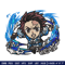Tanjiro fire breathing chibi embroidery design, Kimetsu no Yaiba embroidery, anime design, anime shirt, Digital download.jpg