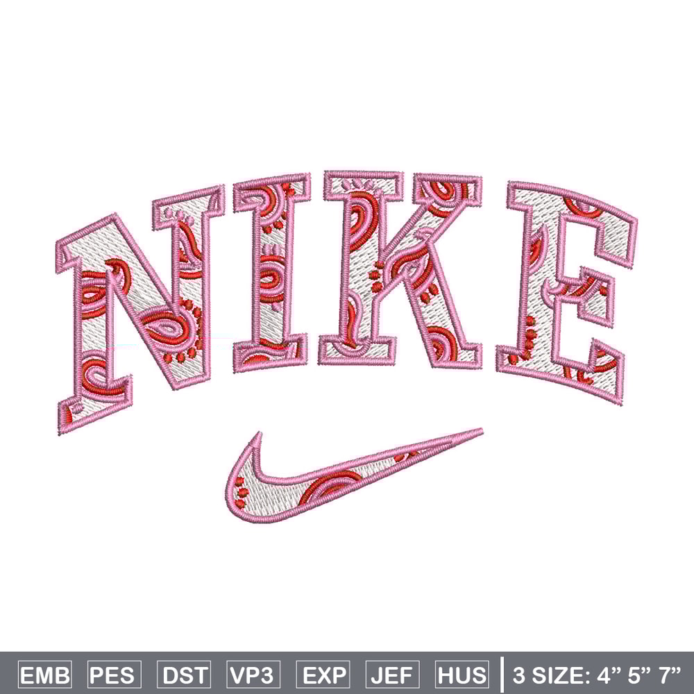 Nike pink embroidery design, Nike embroidery, Emb design, Embroidery shirt, Embroidery file, Digital download.jpg
