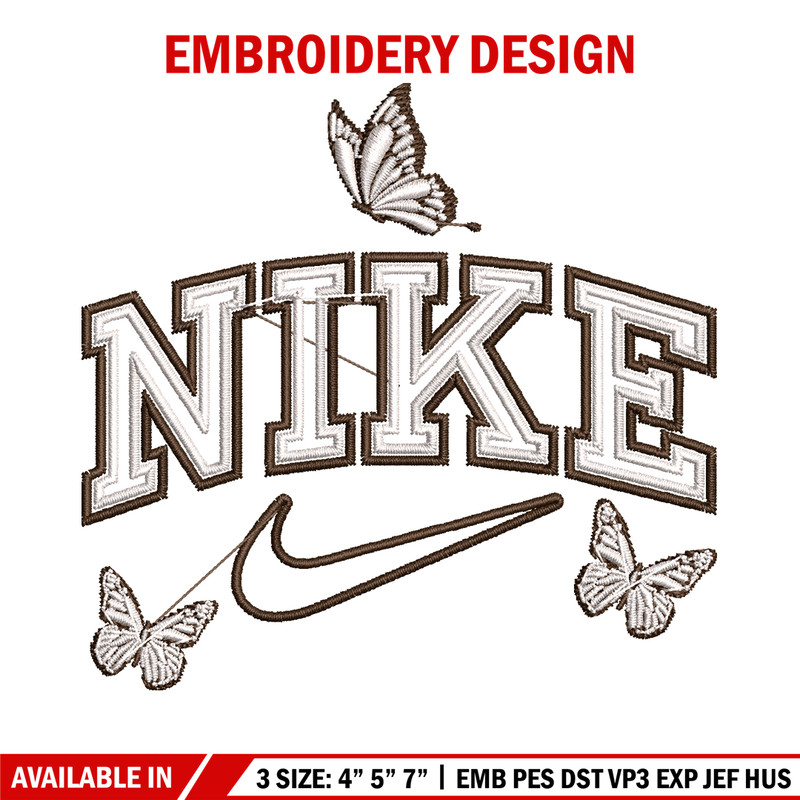 Nike butterfly embroidery design, logo embroidery, logo design, logo shirt, digital download.jpg