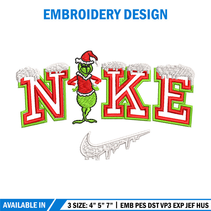 Nike chrismas embroidery design, Chrismas embroidery, Nike design, Embroidery shirt, Embroidery file, Digital download.jpg