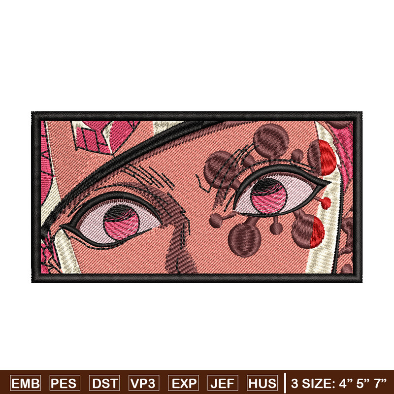 Tengen eyes embroidery design, Kimetsu no Yaiba embroidery, embroidery file, anime design, anime shirt, Digital download.jpg