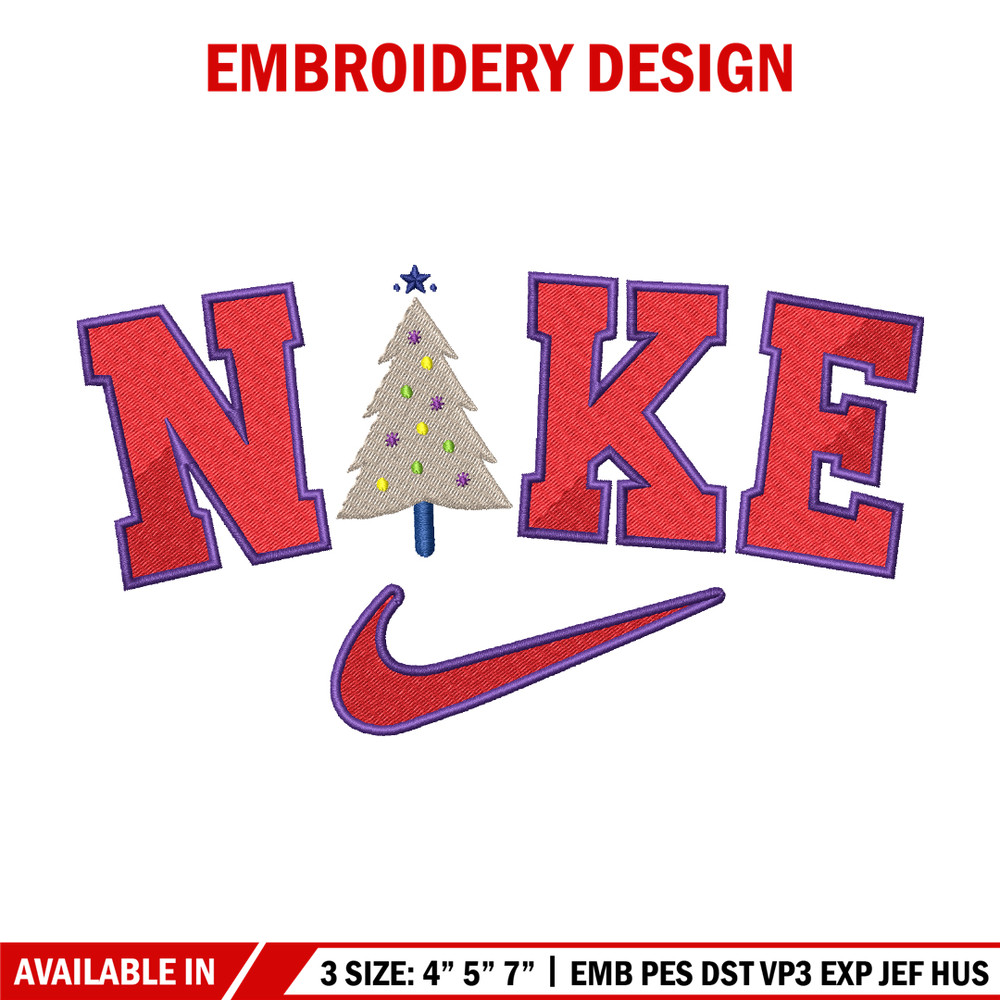 Nike christmas embroidery design, Logo embroidery, Nike design, Embroidery file,  logo shirt, Instant download.jpg