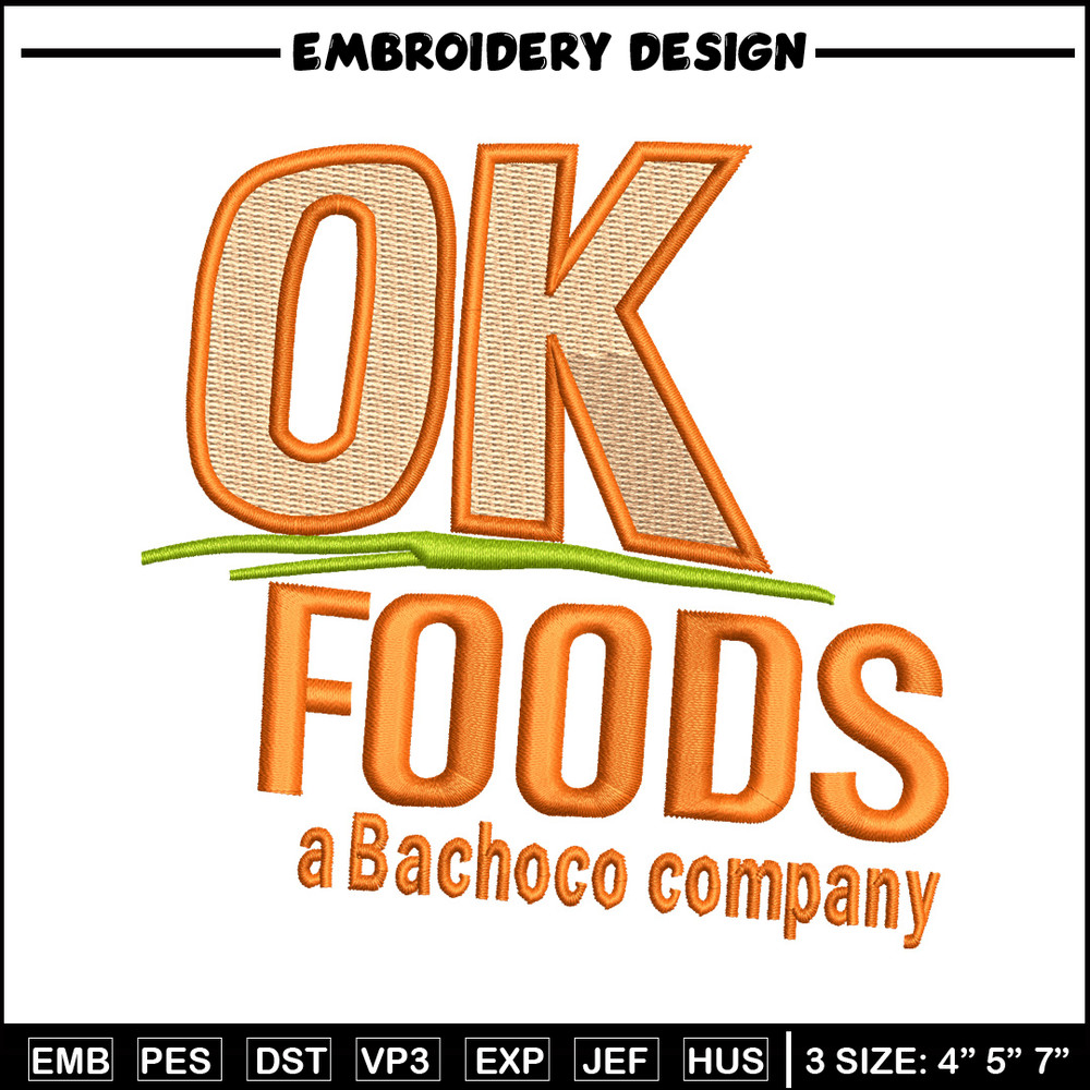 OK Foods embroidery design, OK Foods logo embroidery, logo design, embroidery file, logo shirt, Digital download..jpg