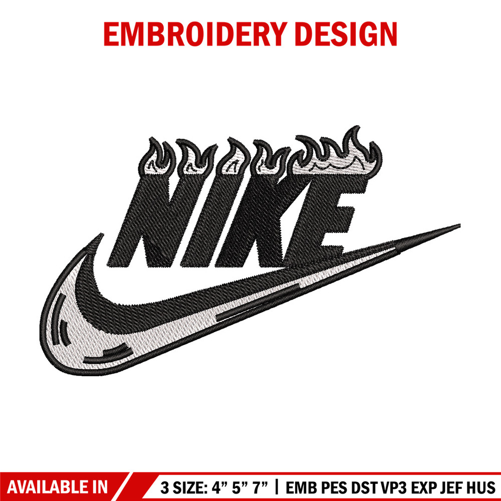 Nike flame embroidery design, Flame embroidery, Nike design, Embroidery shirt, Embroidery file, Digital download.jpg