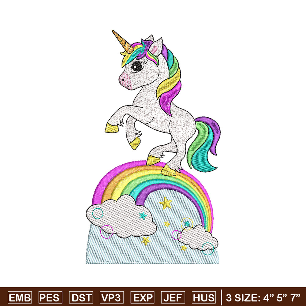 Unicorn cartoon embroidery design, Unicorn cartoon embroidery, Embroidery shirt, logo design, Instant download.jpg