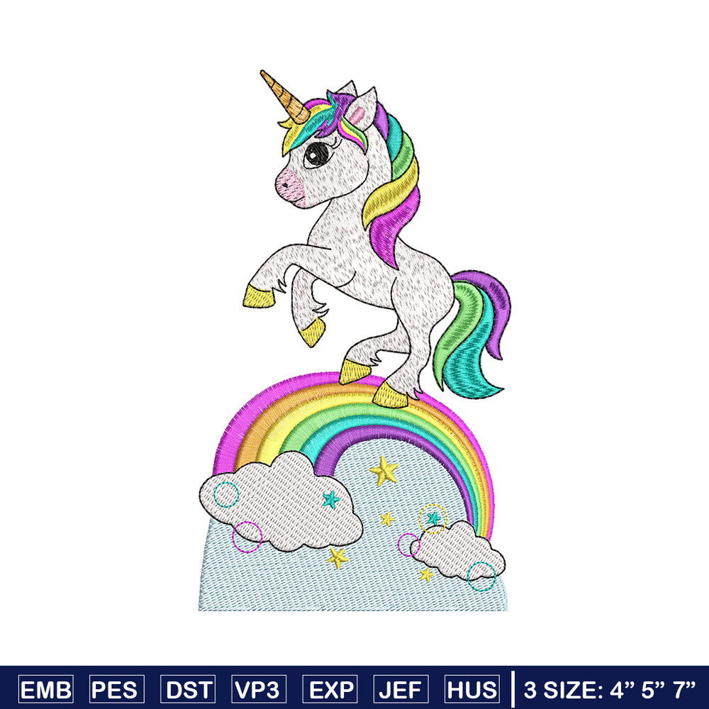 Unicorn cartoon embroidery design, Unicorn cartoon embroidery, Embroidery shirt, logo design, Instant download.jpg