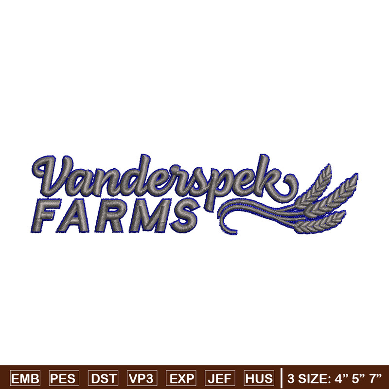 Vanderspek farms logo embroidery design, logo embroidery, logo design, Embroidery shirt, logo shirt, Instant download.jpg