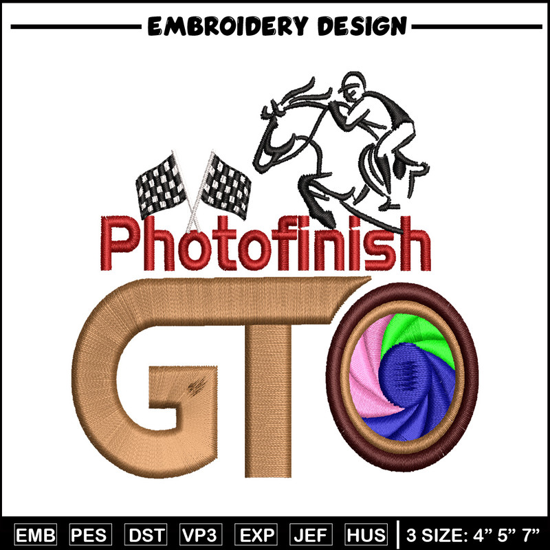 PhotoFinish embroidery design, PhotoFinish embroidery, logo design, embroidery file, logo shirt, Digital download..jpg