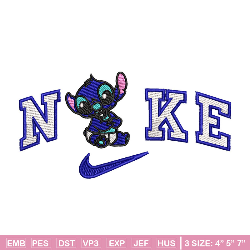 Nike stitch baby embroidery design, Stitch embroidery, Nike design, Embroidery file,Embroidery shirt, Digital download.jpg
