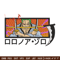 Zoro scythe embroidery design, One Piece embroidery, embroidery file, anime design, anime shirt, Digital download.jpg