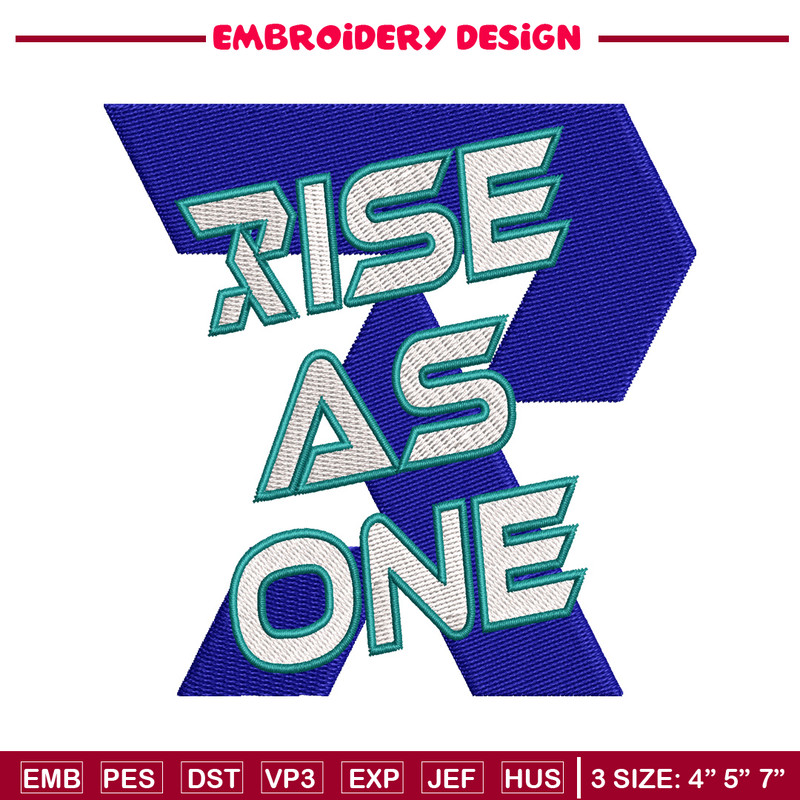 Rise As One embroidery design, Rise As One embroidery, logo design, embroidery file, logo shirt, Digital download..jpg