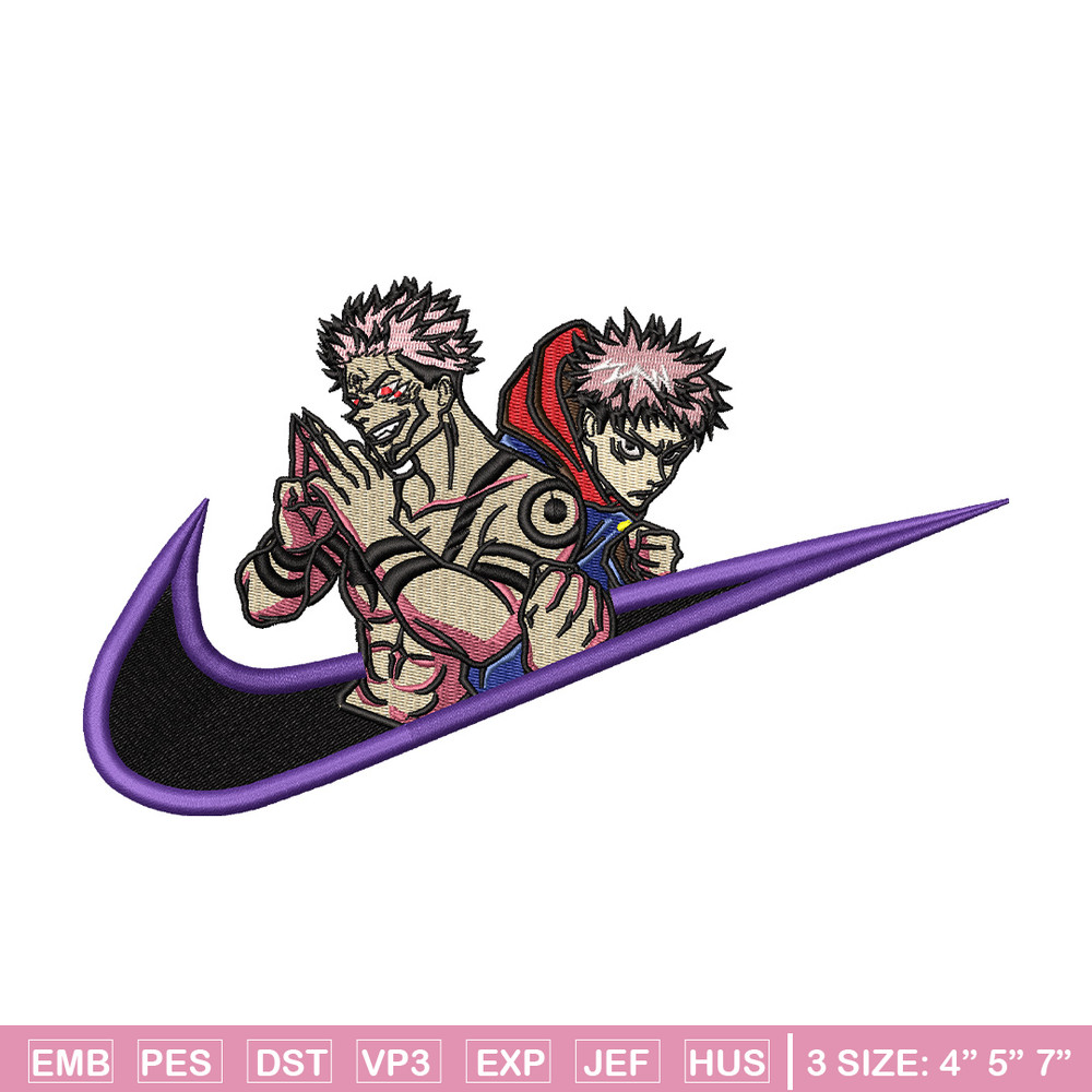 Nike sukuna embroidery design, Jujutsu embroidery, Anime design, Embroidery shirt, Embroidery file, Digital download.jpg