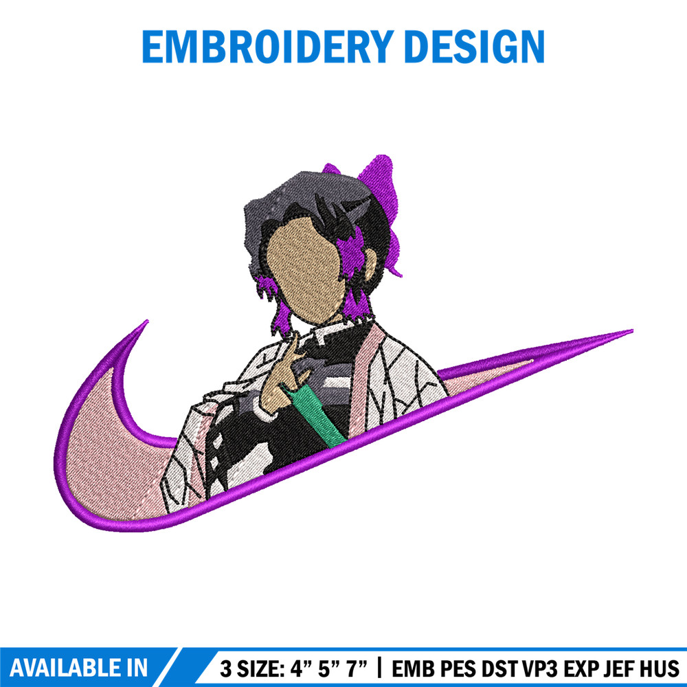 Nike Shinobu embroidery design, Kimetsu no Yaiba embroidery, Nike design, anime design, anime shirt, Digital download.jpg