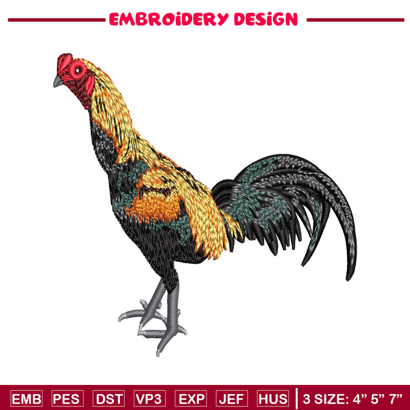 Rooster embroidery design, Logo embroidery, embroidery file, animal design, logo shirt, Digital download..jpg
