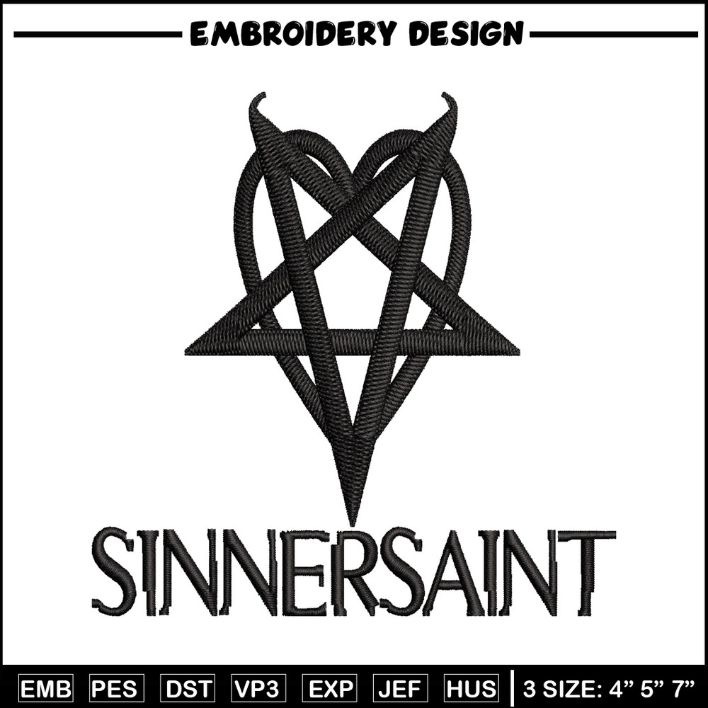 Sinnersaint Logo embroidery design, Sinnersaint Logo embroidery, logo design, embroidery file, Digital download..jpg