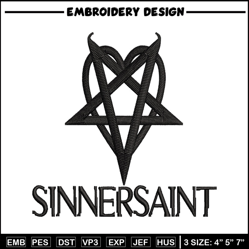 Sinnersaint Logo embroidery design, Sinnersaint Logo embroidery, logo design, embroidery file, Digital download..jpg