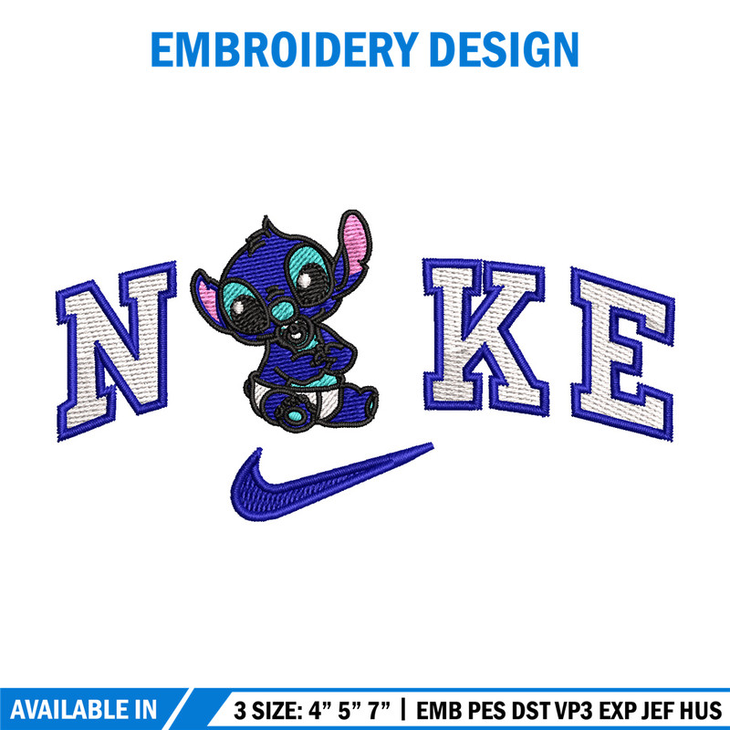 Nike stitch baby embroidery design, Stitch embroidery, Nike design, Embroidery file,Embroidery shirt, Digital download.jpg