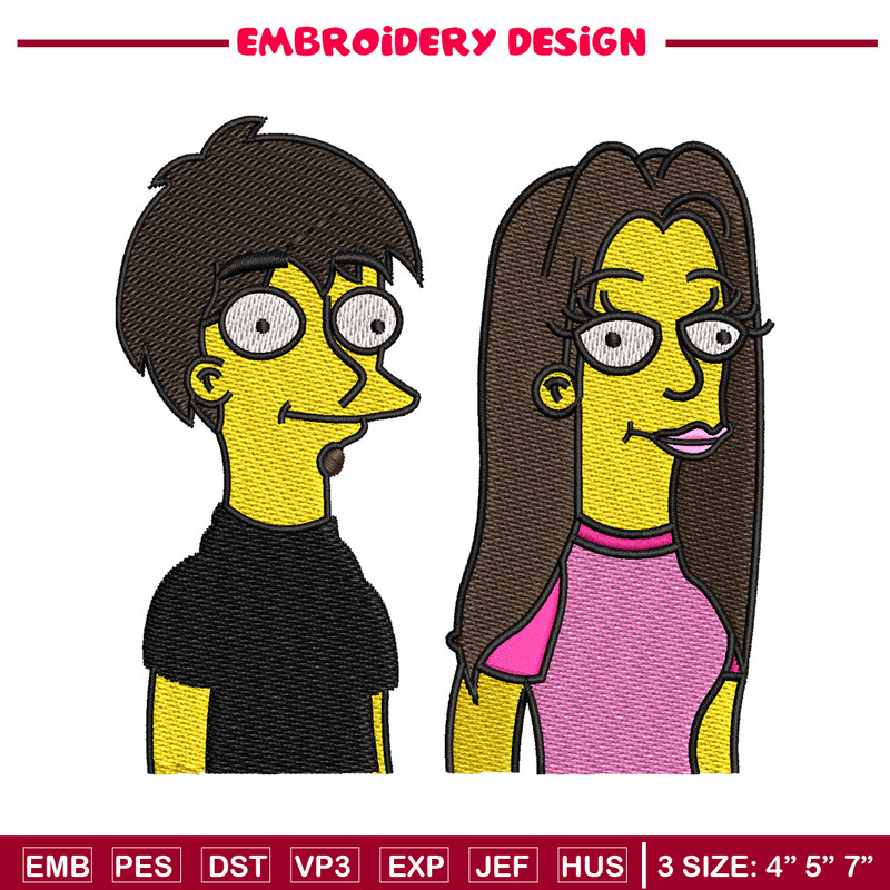 Simpson cartoon embroidery design, Simpson cartoon embroidery, Logo shirt, embroidery file, Digital download.jpg