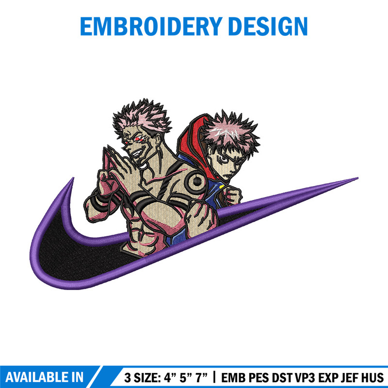 Nike sukuna embroidery design, Jujutsu embroidery, Anime design, Embroidery shirt, Embroidery file, Digital download.jpg
