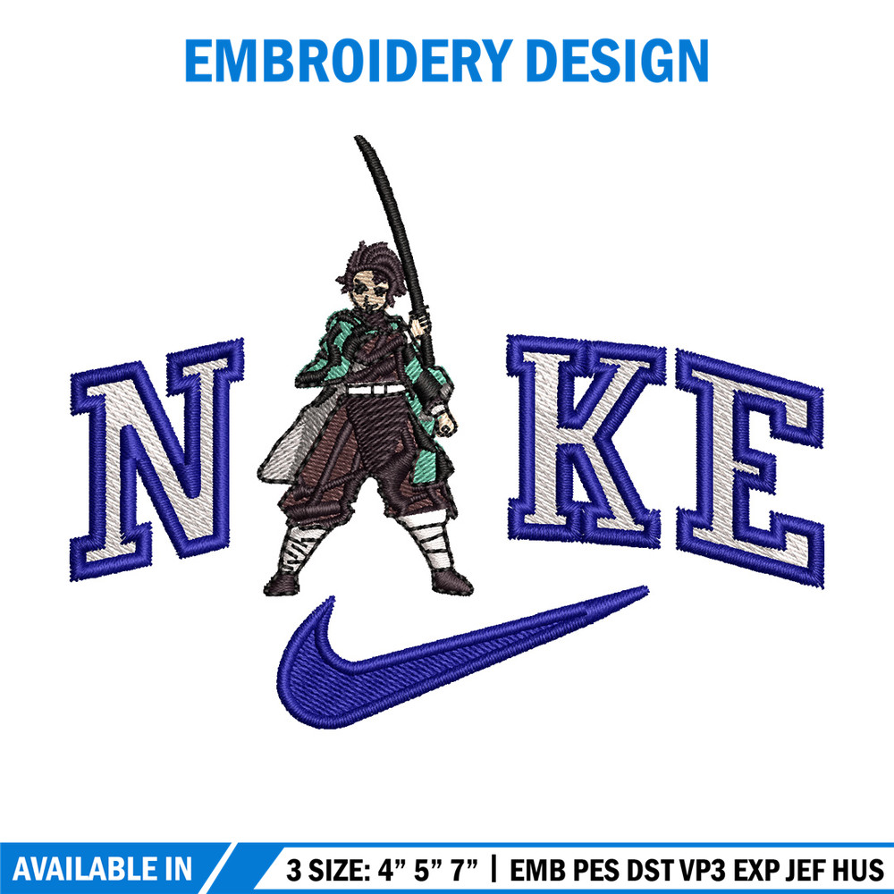 Nike tanjiro embroidery design, Nike embroidery, Anime design, Embroidery shirt, Embroidery file, Digital download.jpg