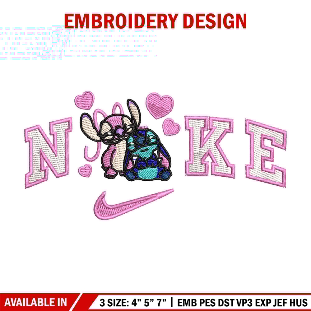Nike stitch love embroidery design, Stitch embroidery, Nike design, Embroidery file,Embroidery shirt, Digital download.jpg