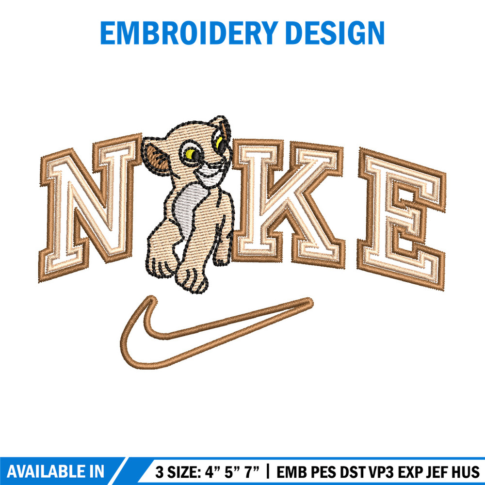 Nike tiger embroidery design, Lion king embroidery, Nike design,Embroidery file,Embroidery shirt,Digital download.jpg