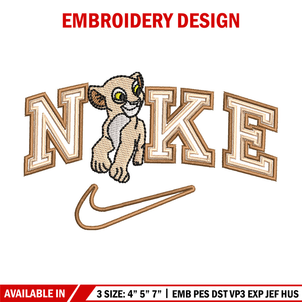 Nike tiger embroidery design, Lion king embroidery, Nike design,Embroidery file,Embroidery shirt,Digital download.jpg