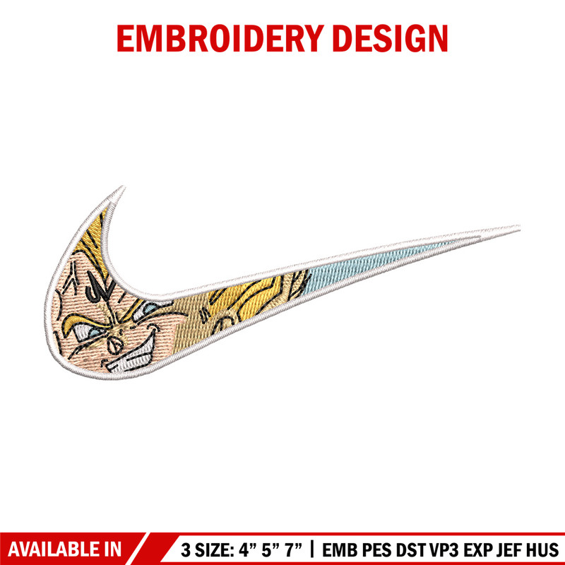 Nike vegeta embroidery design, Dragonball embroidery, Nike design, Embroidery shirt, Embroidery file, Digital download.jpg