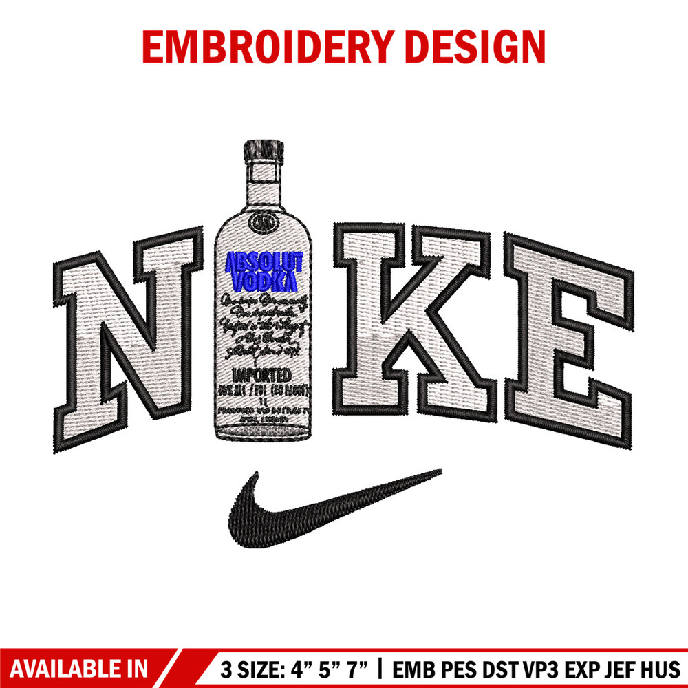 Nike vodka embroidery design, Vodka embroidery, Nike design, Embroidery shirt, Embroidery file, Digital download.jpg