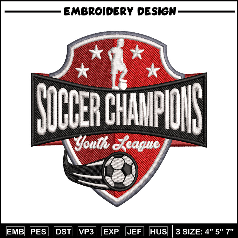 Soccer champions embroidery design, football embroidery, logo design, embroidery file, logo shirt, Digital download..jpg