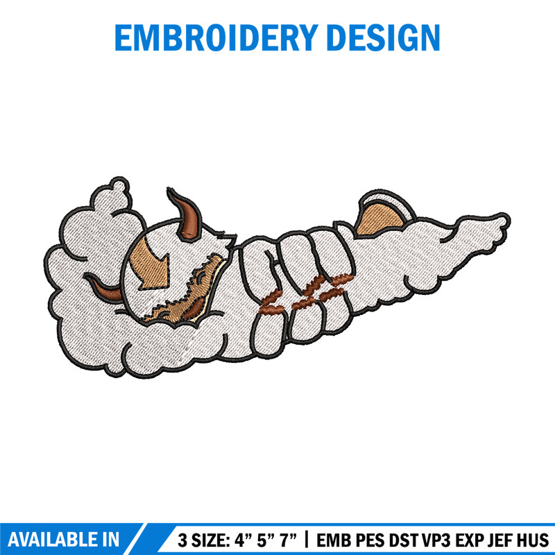 Nike x Appa embroidery design, Avatar cartoon embroidery, Nike design, cartoon design, cartoon shirt, Digital download.jpg