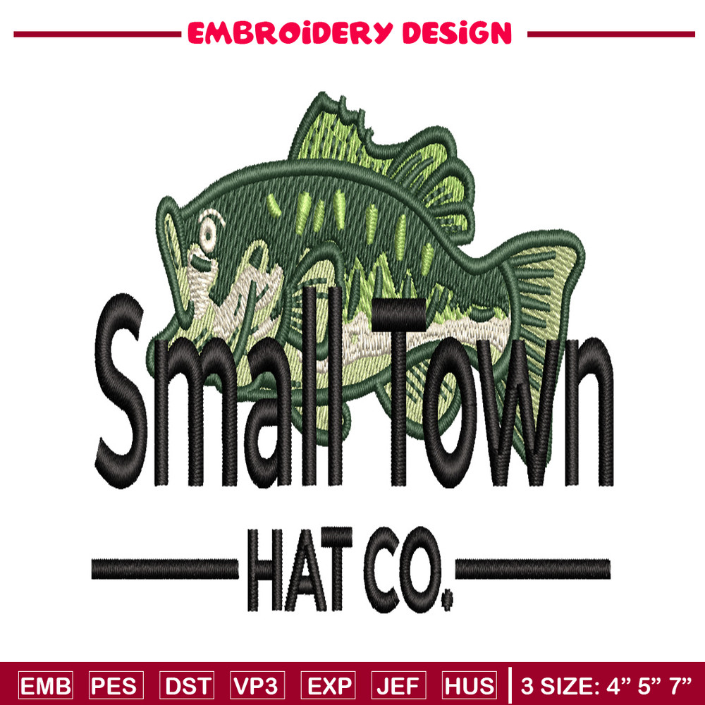 Small town hat co embroidery design, logo embroidery, logo design, embroidery file, logo shirt, Digital download..jpg