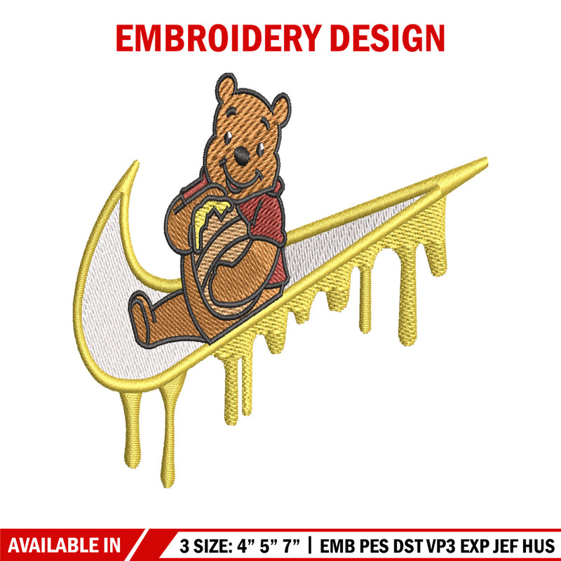 Nike Winnie the Pooh embroidery design, cartoon embroidery, Nike design, embroidery file, logo shirt, Digital download..jpg