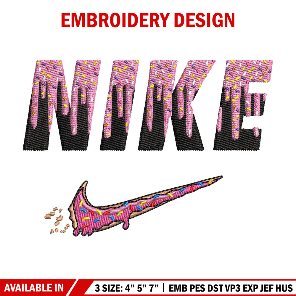 Nike x donnut embroidery design, Donut embroidery, Nike design, Embroidery shirt, Embroidery file, Digital download.jpg