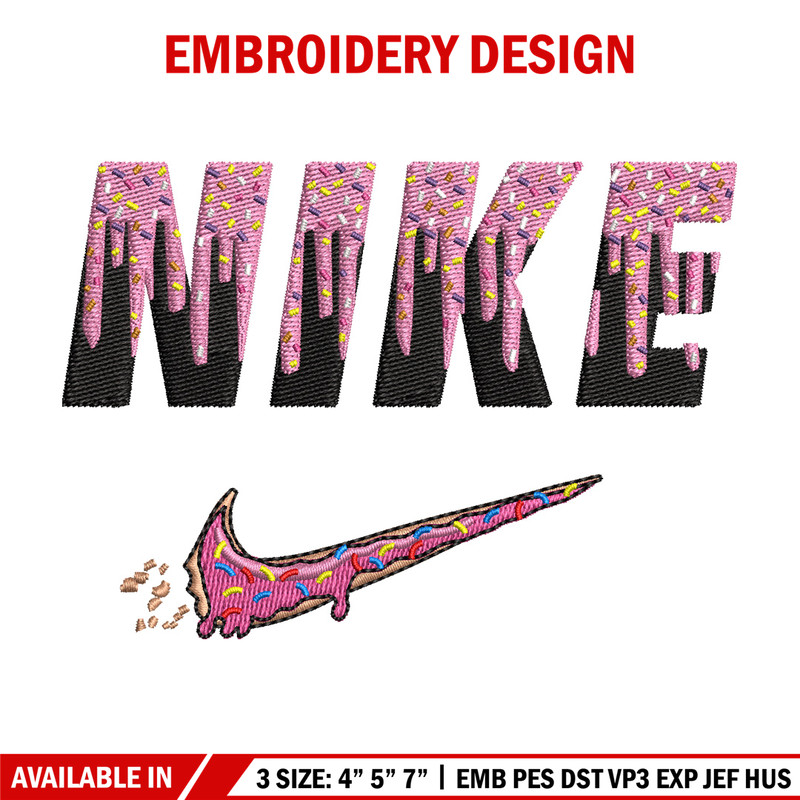Nike x donnut embroidery design, Donut embroidery, Nike design, Embroidery shirt, Embroidery file, Digital download.jpg