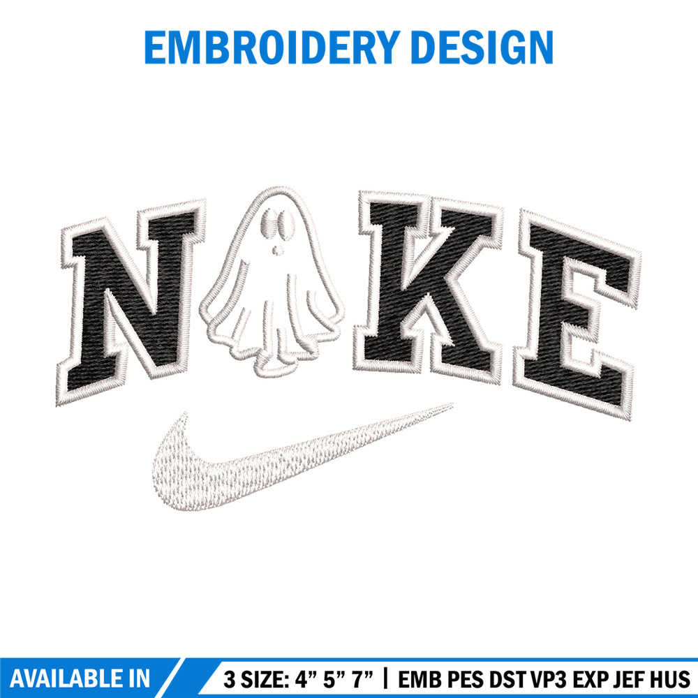 Nike x ghost embroidery design, Ghost embroidery, Nike design, Embroidery shirt, Embroidery file,Digital download.jpg