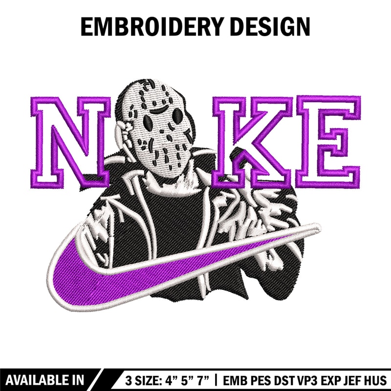 Nike x horror embroidery design, Horror movie embroidery, Nike design, Embroidery shirt, Embroidery file,Digital download.jpg