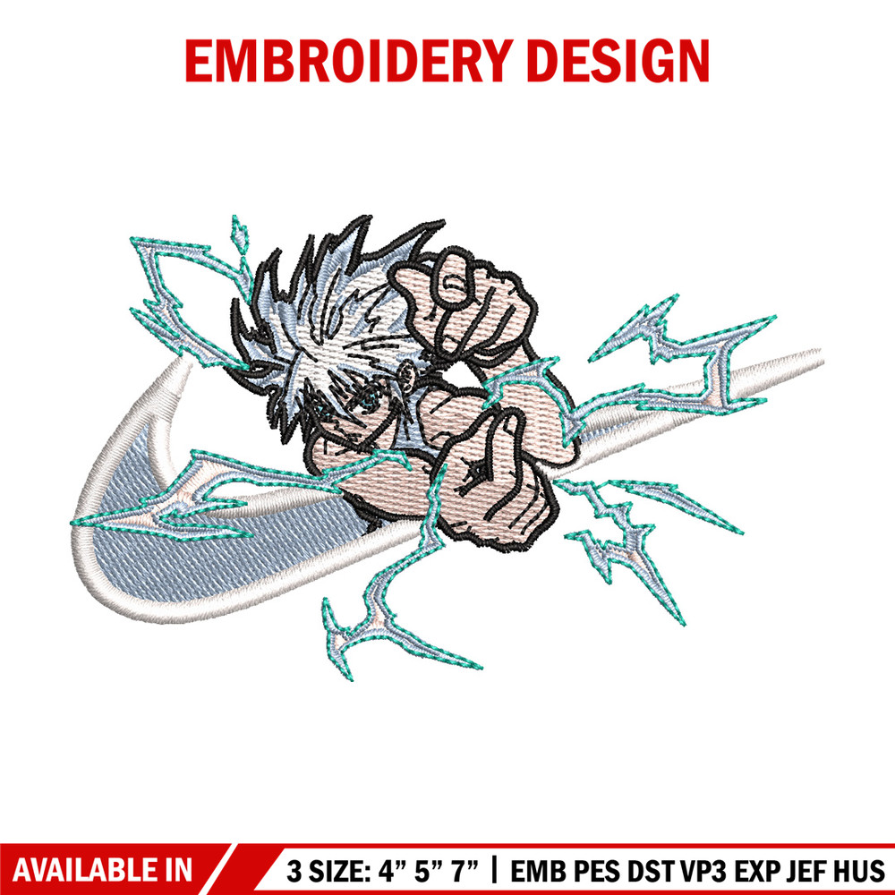 Nike x killua embroidery design, Hxh embroidery, Nike design, Embroidery shirt, Embroidery file, Digital download.jpg