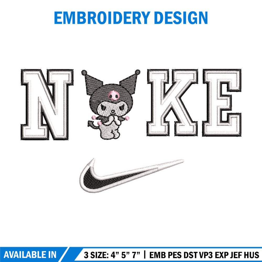 Nike x kuromi embroidery design, Kuromi embroidery, Nike design, Embroidery shirt, Embroidery file,Digital download.jpg