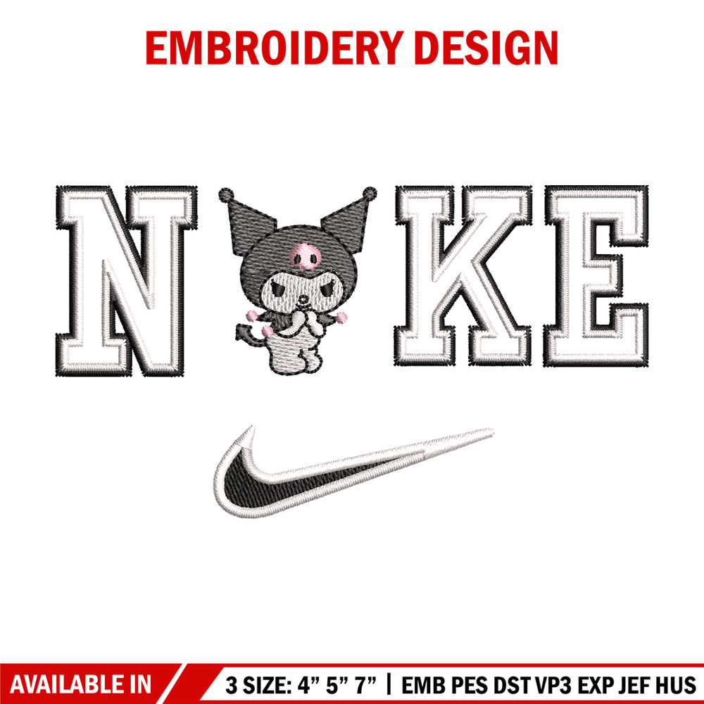 Nike x kuromi embroidery design, Kuromi embroidery, Nike design, Embroidery shirt, Embroidery file,Digital download.jpg