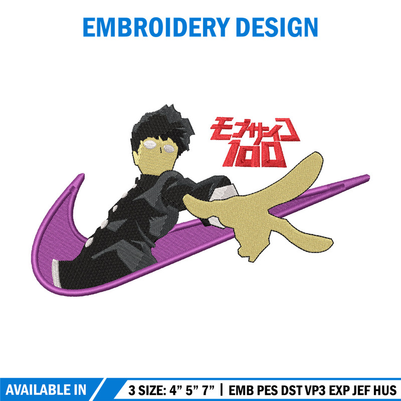 Nike x mob embroidery design, Mob psycho embroidery, Nike design, Embroidery shirt, Embroidery file, Digital download.jpg