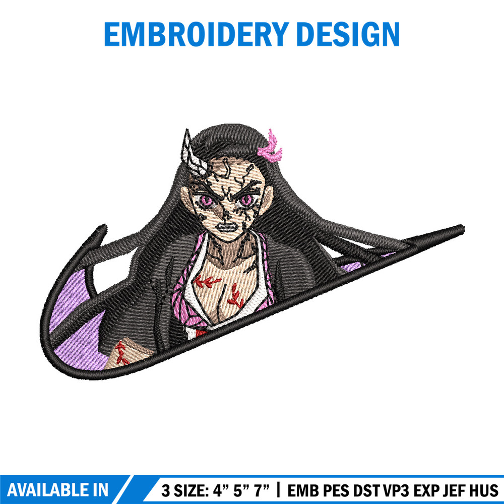 Nike x nezuko embroidery design, Nezuko embroidery, Nike design, Embroidery shirt, Embroidery file, Digital download.jpg