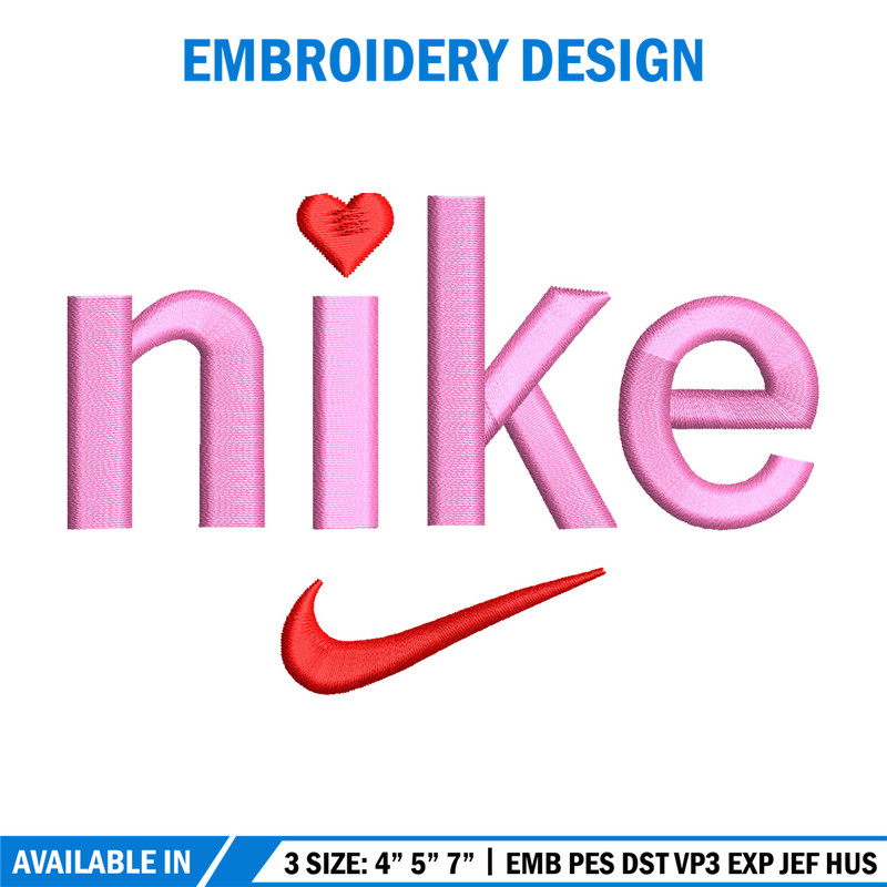 Nike x pink embroidery design, Nike embroidery, Nike design, Embroidery shirt, Embroidery file, Digital download.jpg
