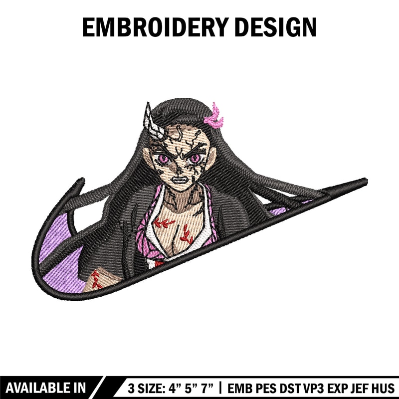 Nike x nezuko embroidery design, Nezuko embroidery, Nike design, Embroidery shirt, Embroidery file, Digital download.jpg